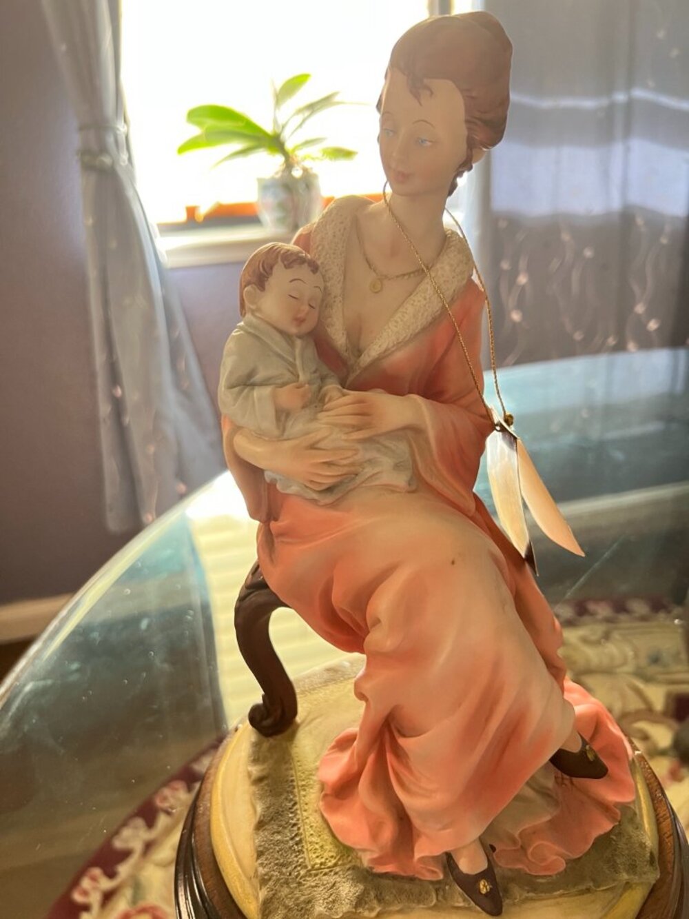 Capodimonte Style Mother and Child Figurine Italian L’arte nel mondo Sculpture